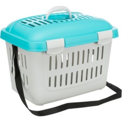 Box transportowy Midi-Capri, 44 × 33 × 32 cm, ciemnoszary/jasnoniebieski, do 1,1kg