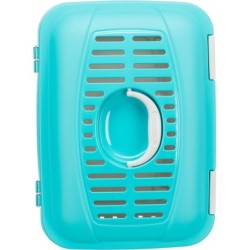 Box transportowy Midi-Capri, 44 × 33 × 32 cm, ciemnoszary/jasnoniebieski, do 1,1kg