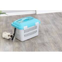 Box transportowy Midi-Capri, 44 × 33 × 32 cm, ciemnoszary/jasnoniebieski, do 1,1kg