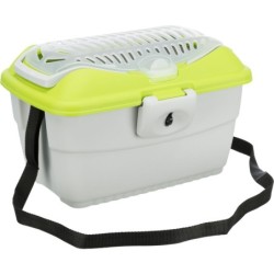 Box transportowy Midi-Capri, 40 × 22 × 30 cm, jasnoszary/zielony, do 2 kg