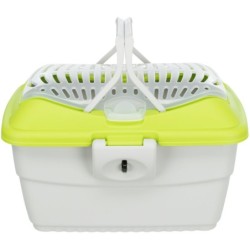 Box transportowy Midi-Capri, 40 × 22 × 30 cm, jasnoszary/zielony, do 2 kg