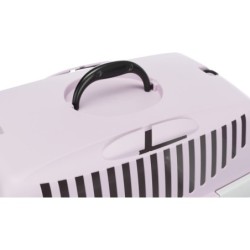 Box transportowy Capri 1, XS, 32 × 31 × 48 cm, jasnoszary/liliowy, do 6 kg