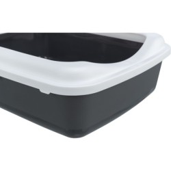 Classic, kuweta, dla kota, ciemnoszara/biała,plastik, 37 × 15 × 47 cm