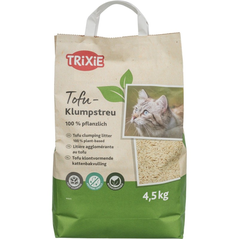 Żwirek dla kota, tofu, zbrylający, 4,5 kg