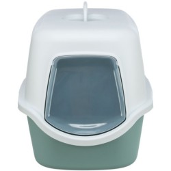 Vico, kuweta kryta, dla kota, szałwiowa/biała, 40 × 40 × 56 cm