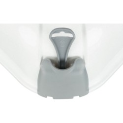 Maro, narożnikowa kuweta kryta, dla kota, jasnoszara/granit, plastik, 60x43x52 cm