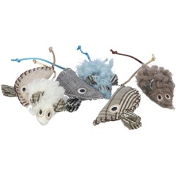 Zestaw myszek, dla kota, plusz/poliester, 8 cm, z kocimiętką, 72 szt/OPAK