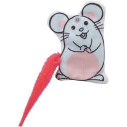 Zestaw myszek, dla kota, płaskie, poliester, 7,5 cm, z kocimiętką, 110 szt/OPAK