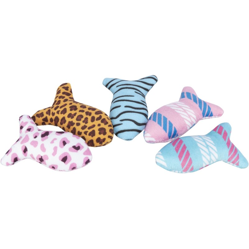 Zestaw rybek, dla kota, plusz, 8 cm, z kocimiętką, 60 szt/OPAK