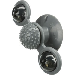 Window spinner, zabawka na przyssawce, dla kota, TPR, 16 cm, z dzwonkiem