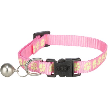 Obroża, dla kota, fluorescencyjny nadruk łapek, mix kolorów