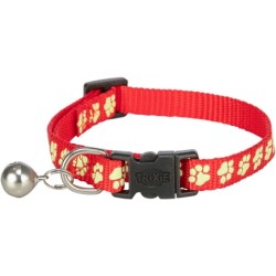 Obroża, dla kota, fluorescencyjny nadruk łapek, mix kolorów