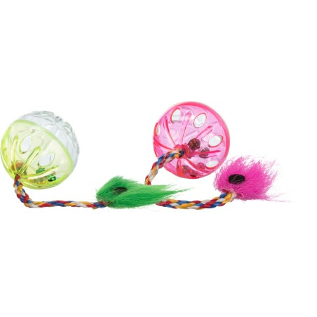 PIŁKA GRZECHOCZĄCA Z PIÓRKIEM 2szt.