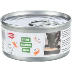 Kittis Salmon Soup, przysmak zupa, dla kota, kurczak i łosoś, 4 × 80 g, 4 szt/opak