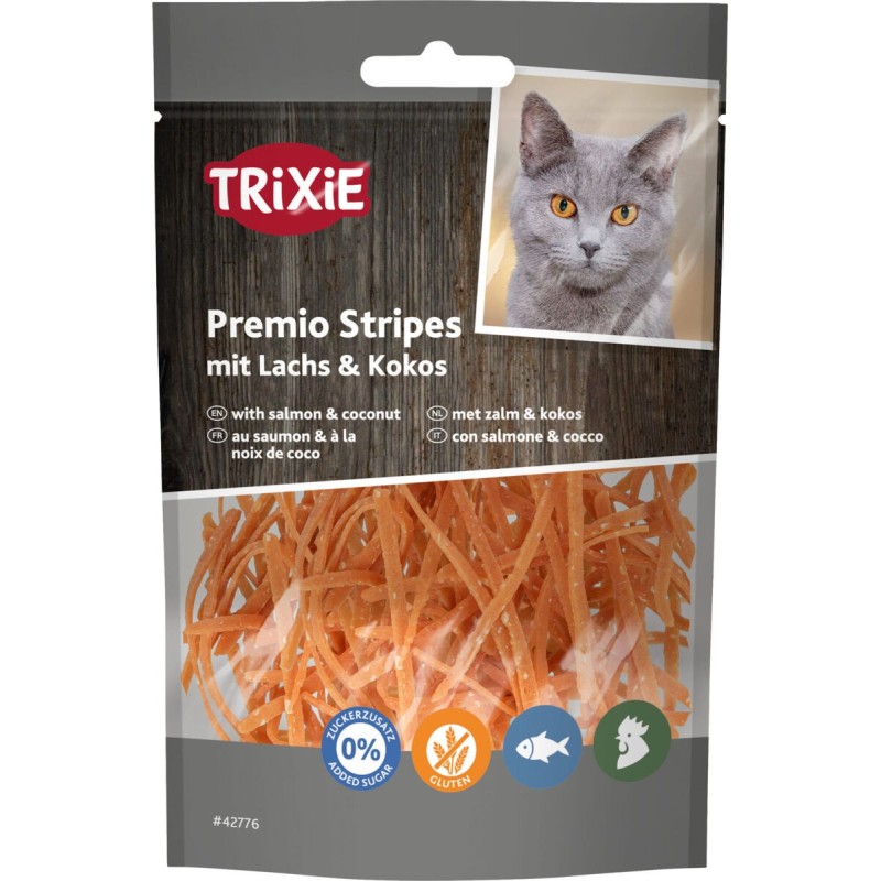 Premio Stripes, przysmak, dla kota, łosoś i kokos, 50g