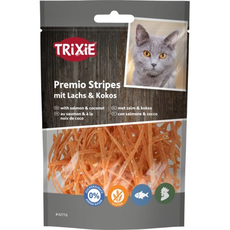 Premio Stripes, przysmak, dla kota, łosoś i kokos, 50g