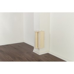 Drapak narożny, dla kota, beżowy, 15 x 50 x 15 cm, ze słupkiem