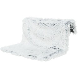 Legowisko na kaloryfer, dla kota, biało/czarne,  plusz długowłosy, 45 × 26 × 31 cm