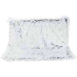 Legowisko na kaloryfer, dla kota, biało/czarne,  plusz długowłosy, 45 × 26 × 31 cm