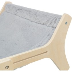 Hamak, dla kota, drewno/plusz, 47 x 24 x 38 cm, wolnostojący lub do zawieszenia