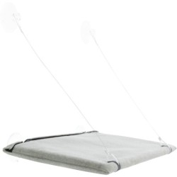 Mata do leżenia na szybę, welur, szara, 50x30 cm