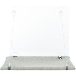 Mata do leżenia na szybę, welur, szara, 50x30 cm