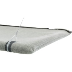 Mata do leżenia na szybę, welur, szara, 50x30 cm