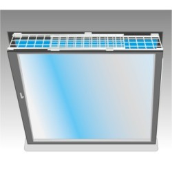 Krata zabezpieczajaca do okna, góra/dół, 75–125 × 16 cm, biała