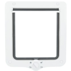 Drzwiczki dla kota 4-Way, z tunelem, XL: 24 × 28 cm, białe