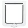 Drzwiczki dla kota 4-Way, z tunelem, XL: 24 × 28 cm, białe