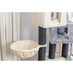 Enzo, drapak stojący, dla kota, kremowy/szary/czarny, 156 cm