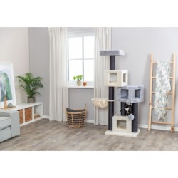 Enzo, drapak stojący, dla kota, kremowy/szary/czarny, 156 cm