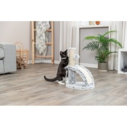 Junior Winnie, drapak stojący ze szczotką, dla kota, biało-czarny, 43 cm