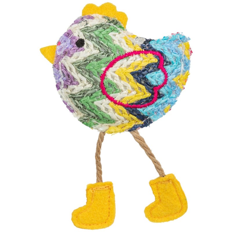 Kurczak, zabawka, dla kota, poliester, 11 cm, z kocimiętką