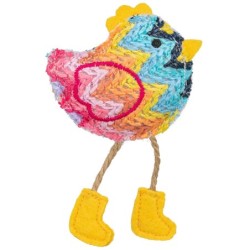 Kurczak, zabawka, dla kota, poliester, 11 cm, z kocimiętką