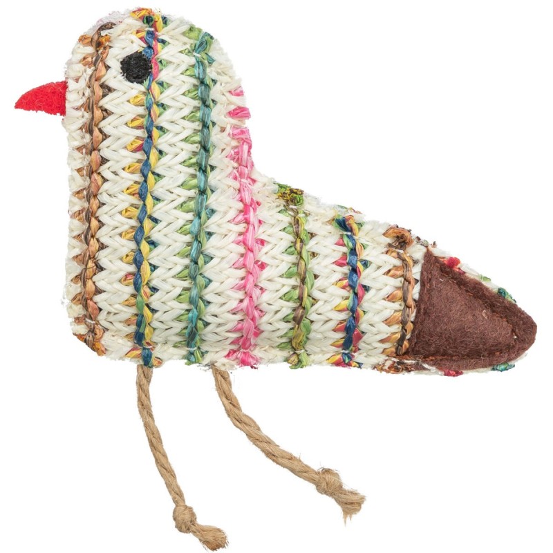 Ptak, zabawka, dla kota, poliester, 11 cm, z kocimiętką