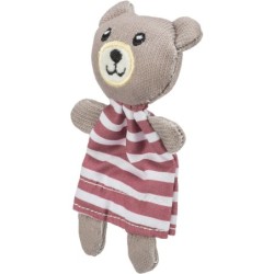 Miś, zabawka, dla kota, materiał, 12 cm, z kocimiętką