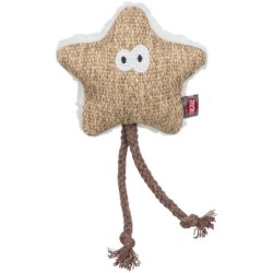 Gwiazdka, zabawka, dla kota, materiał/plusz, 17 cm, z kocimiętką