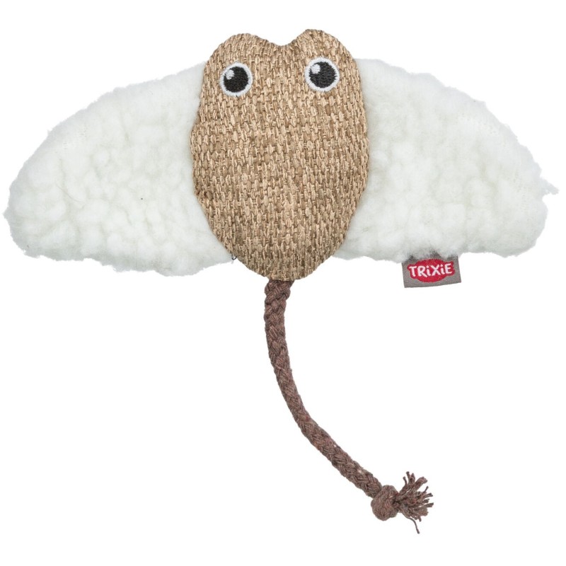 Płaszczka, zabawka, dla kota, materiał/plusz, 15 cm, z kocimiętką