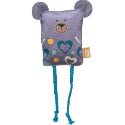 Miś, zabawka, dla kota, materiał, 12 cm, z kocimiętką