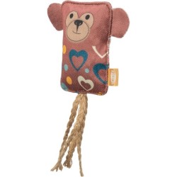 Miś, zabawka, dla kota, materiał, 12 cm, z kocimiętką