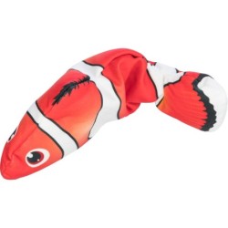 Zabawka Wriggle fish, zabawka, dla kota, biało/czerwono/czarna, 26 cm, z kocimiętką