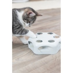 Turning feather, zabawka, dla kota, jasnoszara, plastik, 22 cm