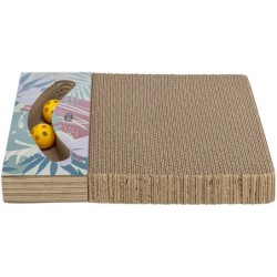 Drapak kartonowy z zabawkami, 38 × 30 cm, biały