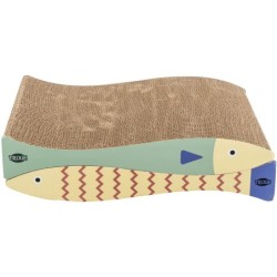 Drapak, dla kota, w kształcie ryby, miętowo/kremowy, 40 x 30 x 11 cm, 2szt