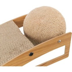 Drapak rampa z piłką, dla kota, karton/mdf, 40 x 17 x 20 cm