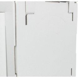 Casa Cara, domek, dla kota, biały, kartonowy, 93 x 72 x 30,5 cm, 6 elementów do dowolnego łączenia