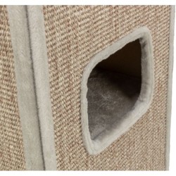 Juno, wieża dla kota, szara, 116 cm, trzypoziomowa