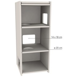 Juno, wieża dla kota, szara, 116 cm, trzypoziomowa