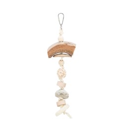 Zabawka naturalna, dla ptaków, kokos/rattan/skała wulkaniczna, 35 cm